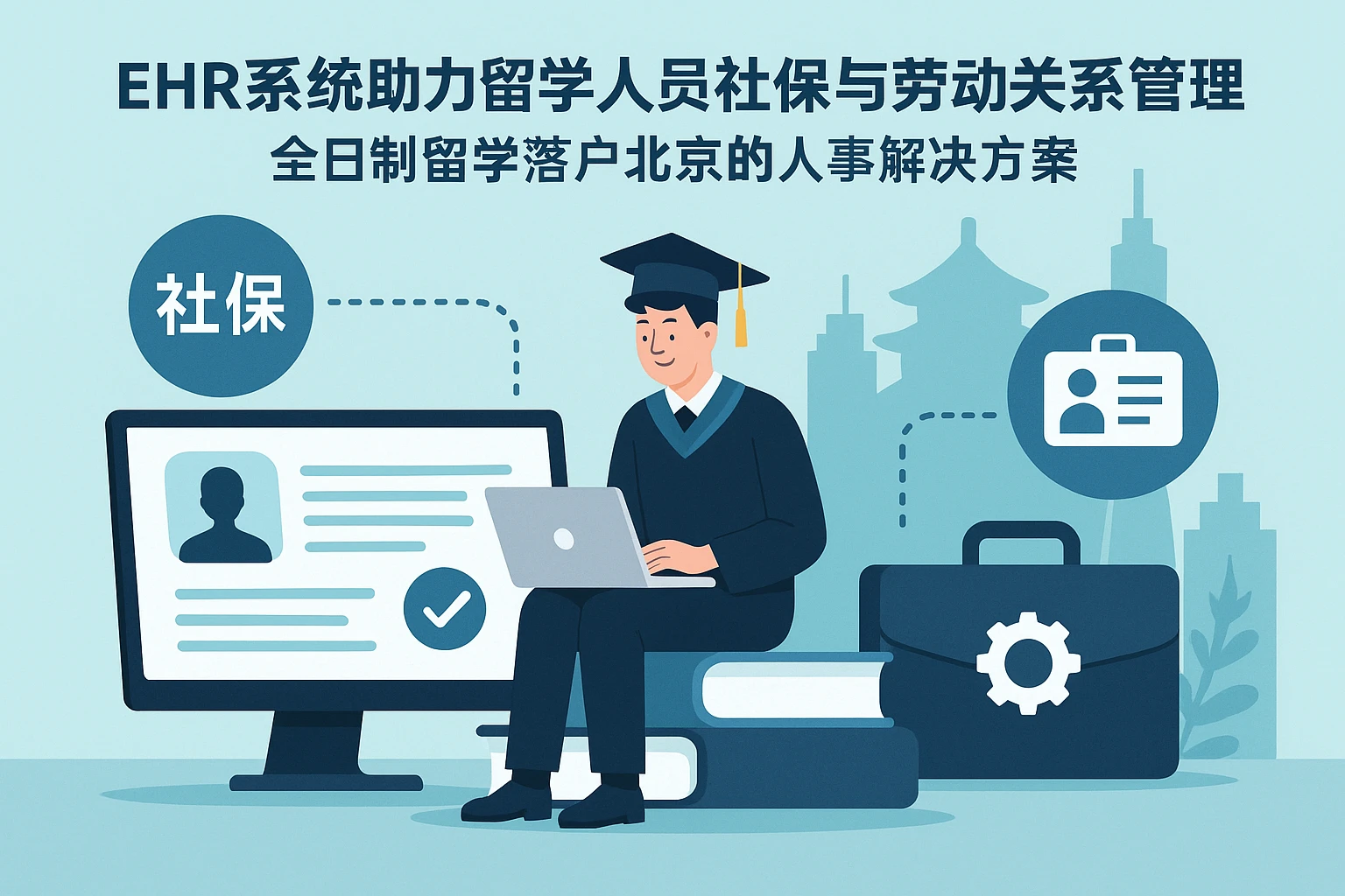 EHR系统助力留学人员社保与劳动关系管理：全日制留学落户北京的人事解决方案