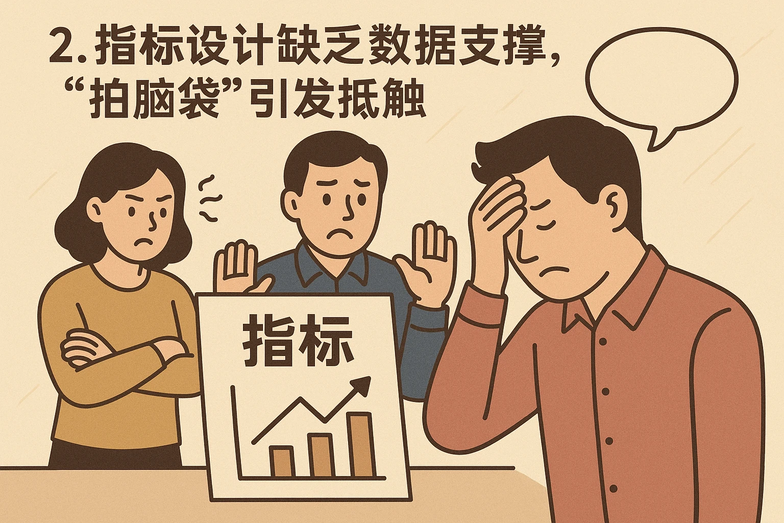 2. 指标设计缺乏数据支撑,“拍脑袋”引发抵触
