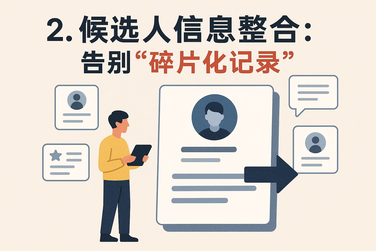 2. 候选人信息整合:告别“碎片化记录”