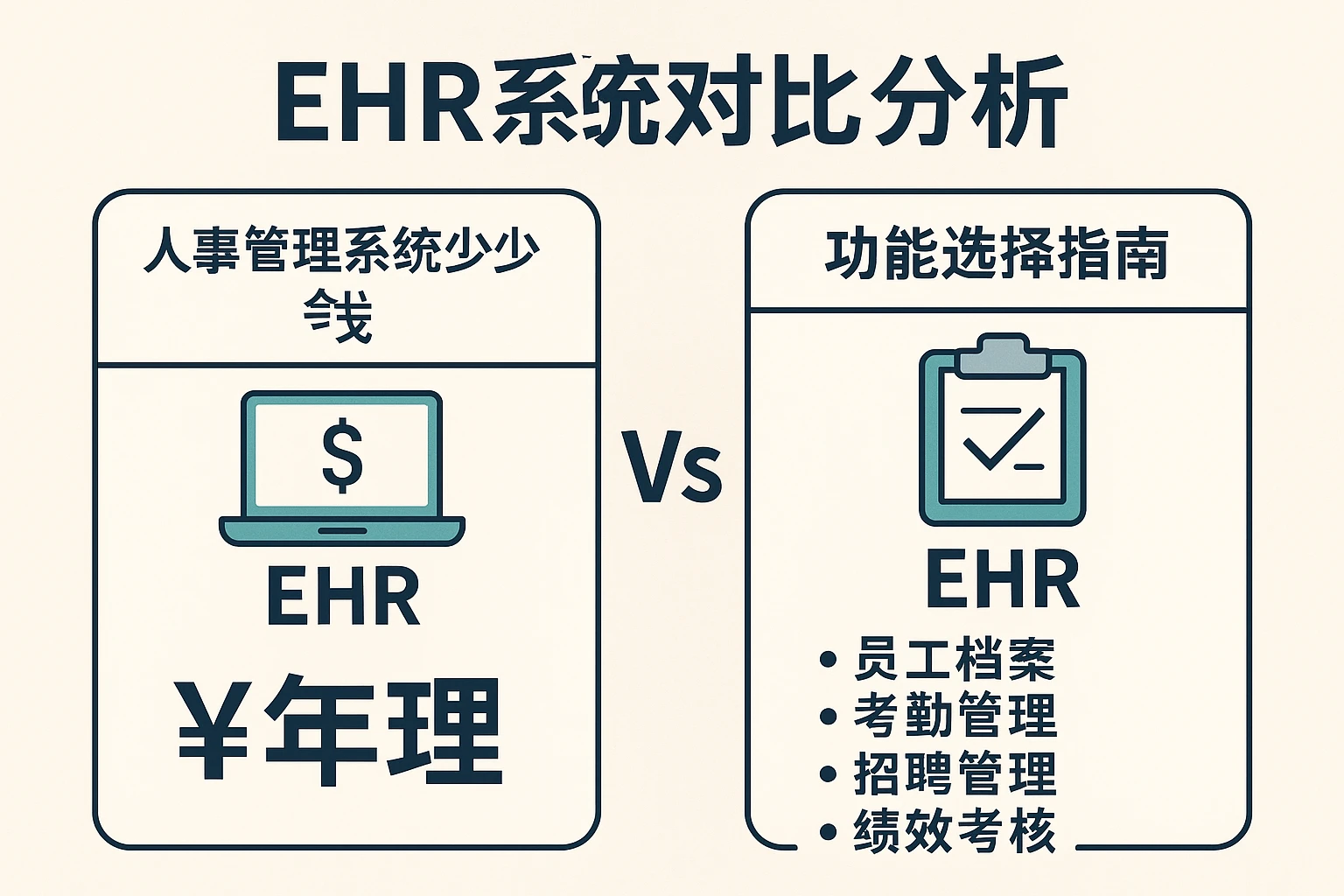ehr系统对比分析：人事管理系统多少钱与功能选择指南