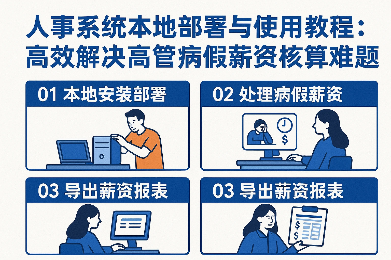 人事系统本地部署与使用教程：高效解决高管病假薪资核算难题