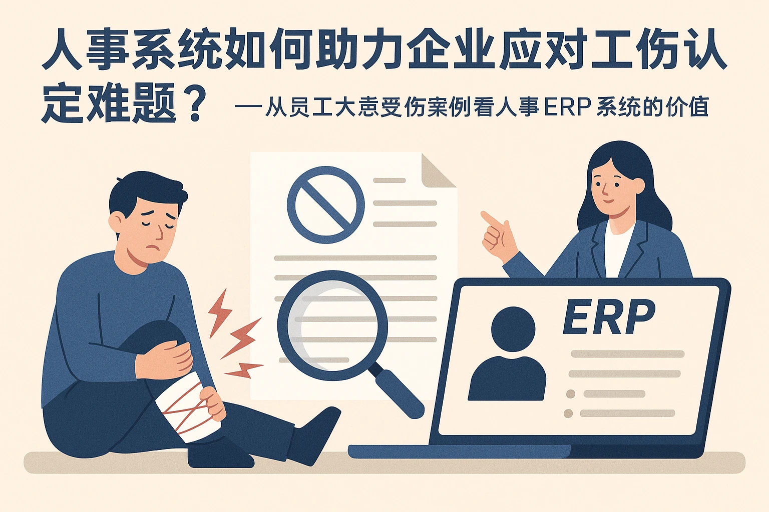 人事系统如何助力企业应对工伤认定难题？——从员工大意受伤案例看人事ERP系统的价值