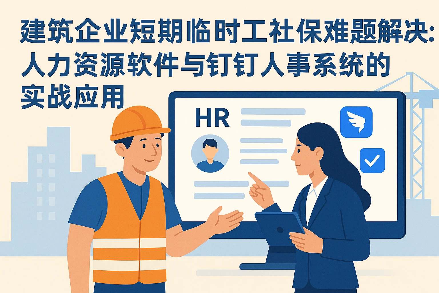 建筑企业短期临时工社保难题解决：人力资源软件与钉钉人事系统的实战应用
