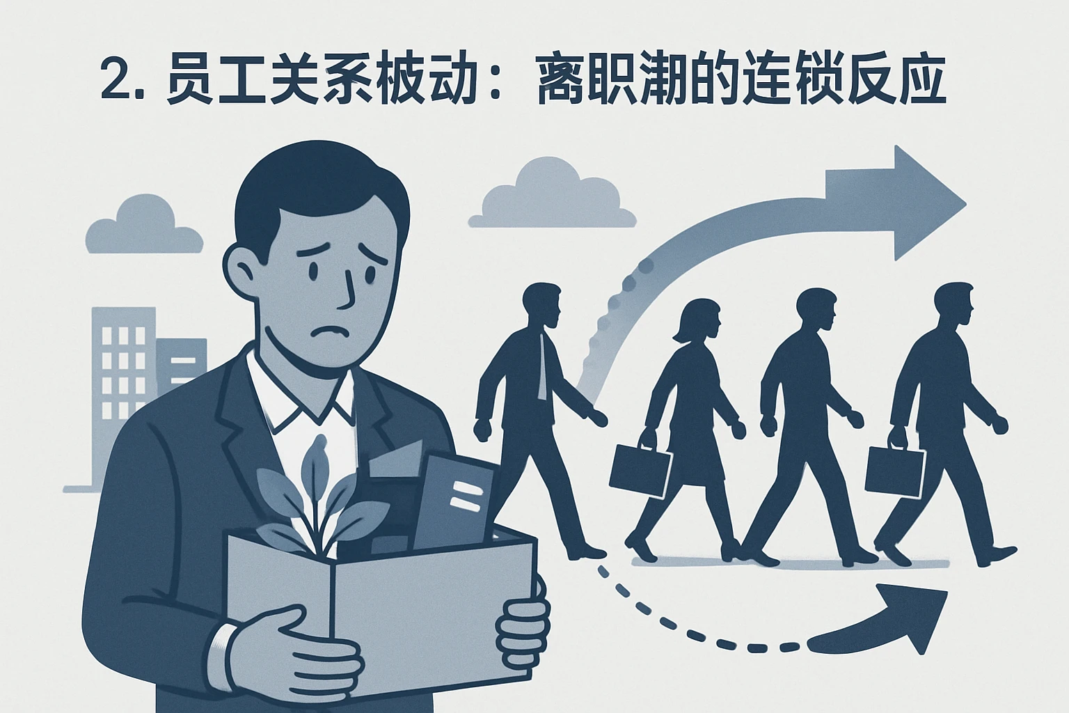 2. 员工关系被动：离职潮的连锁反应