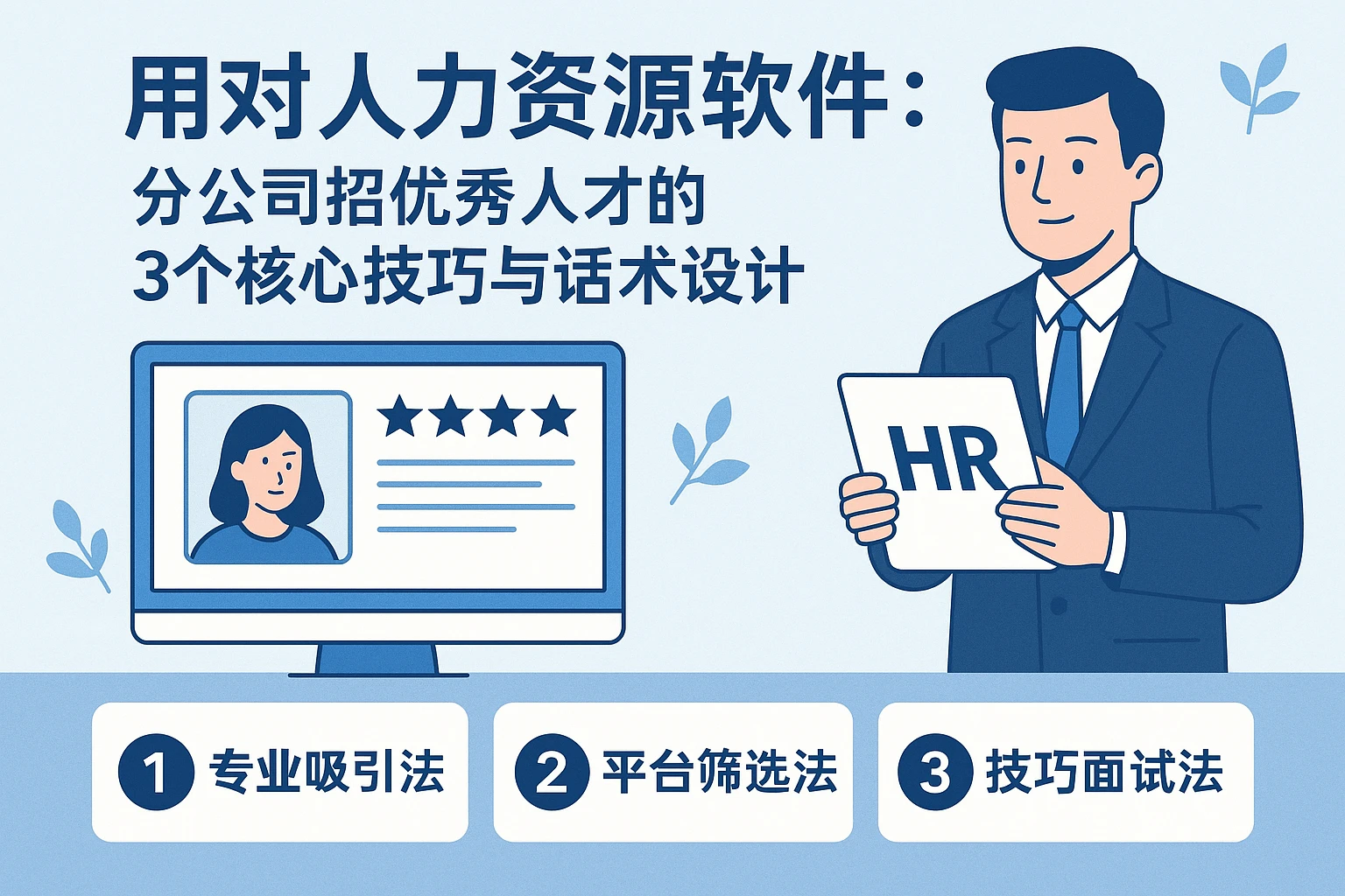 用对人力资源软件:分公司招优秀人才的3个核心技巧与话术设计