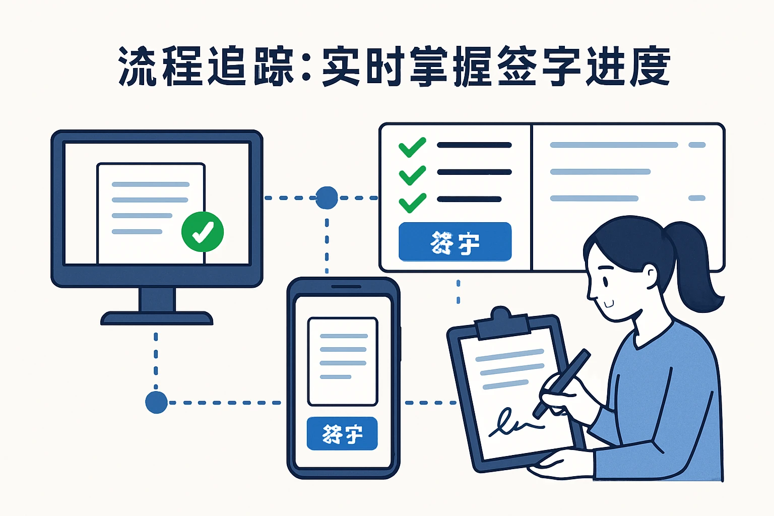 2. 流程追踪：实时掌握签字进度