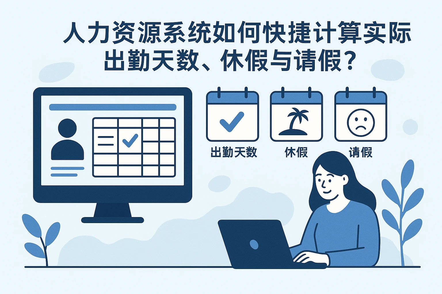 人力资源系统如何快捷计算实际出勤天数、休假与请假？