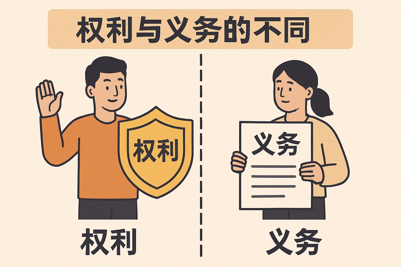 权利义务关系的不同