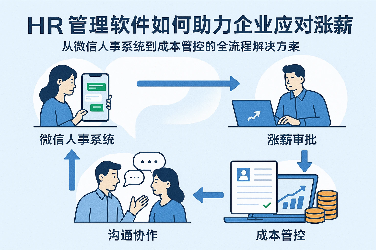 HR管理软件如何助力企业应对涨薪沟通难题？从微信人事系统到成本管控的全流程解决方案