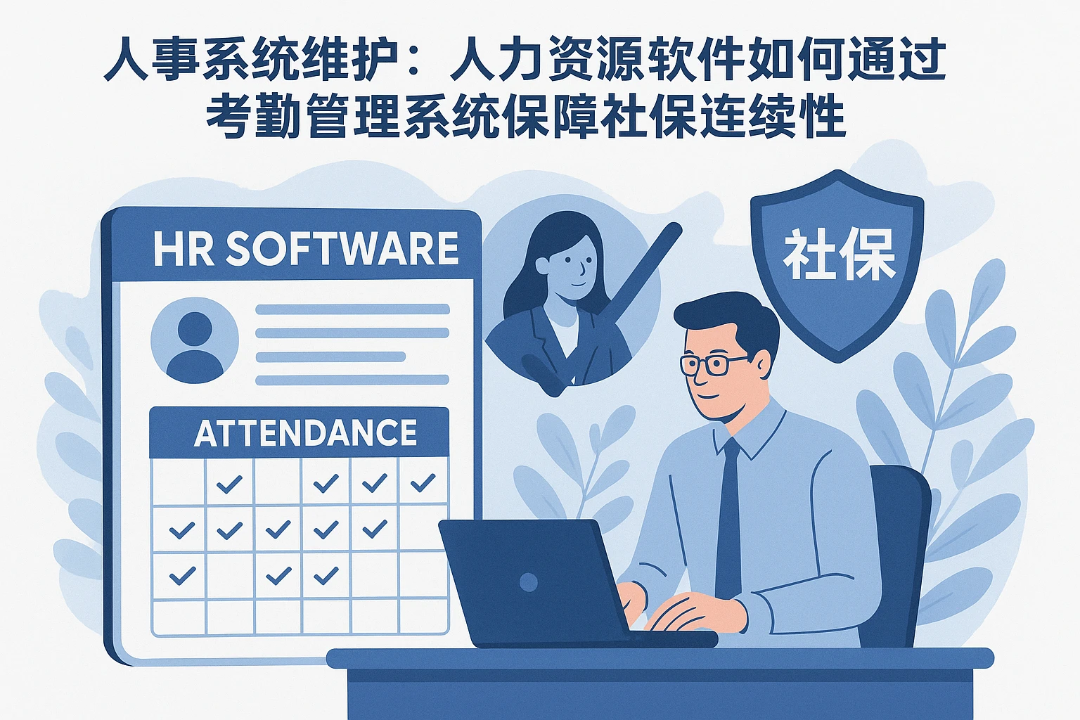 人事系统维护：人力资源软件如何通过考勤管理系统保障社保连续性