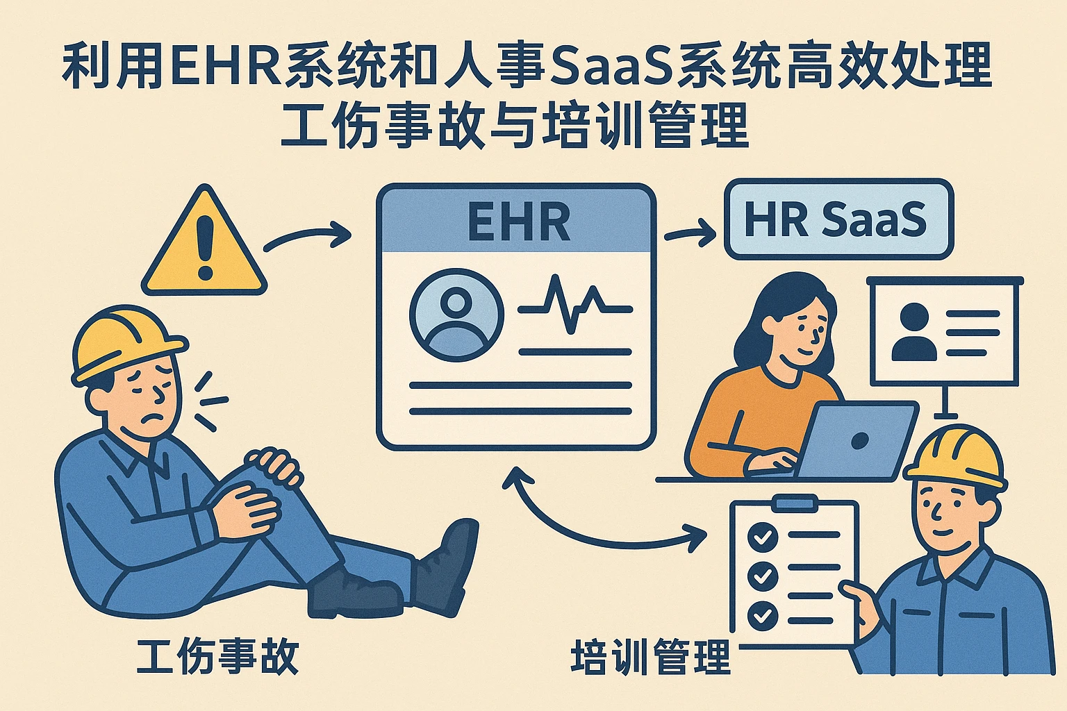 利用EHR系统和人事SaaS系统高效处理工伤事故与培训管理