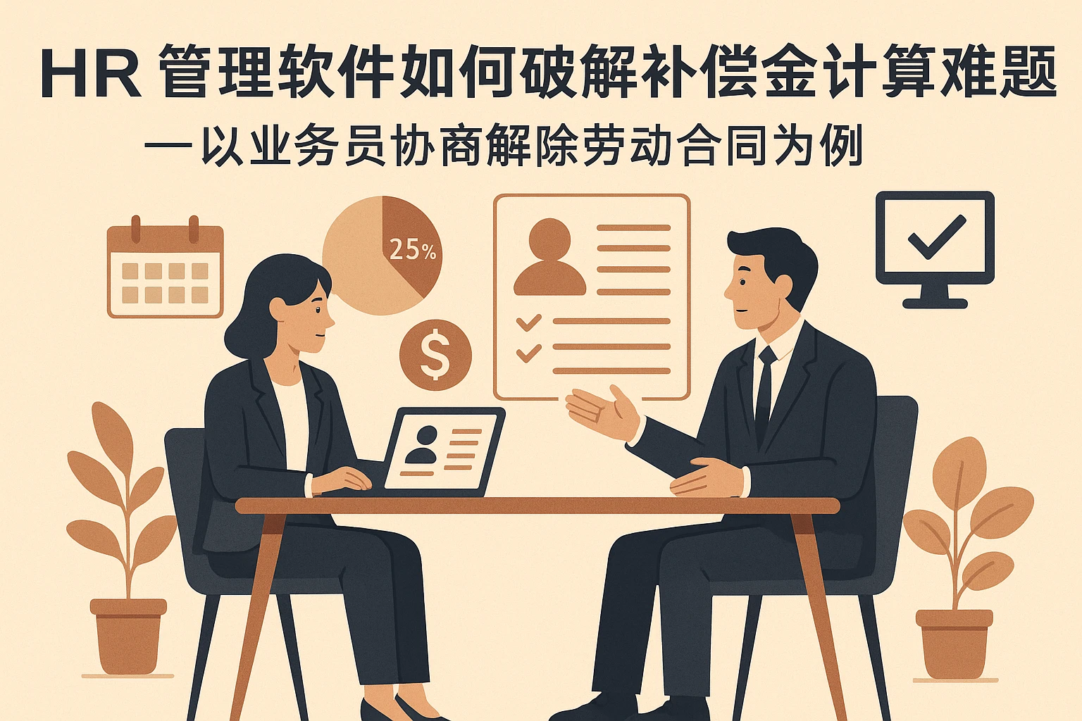 HR管理软件如何破解补偿金计算难题——以业务员协商解除劳动合同为例