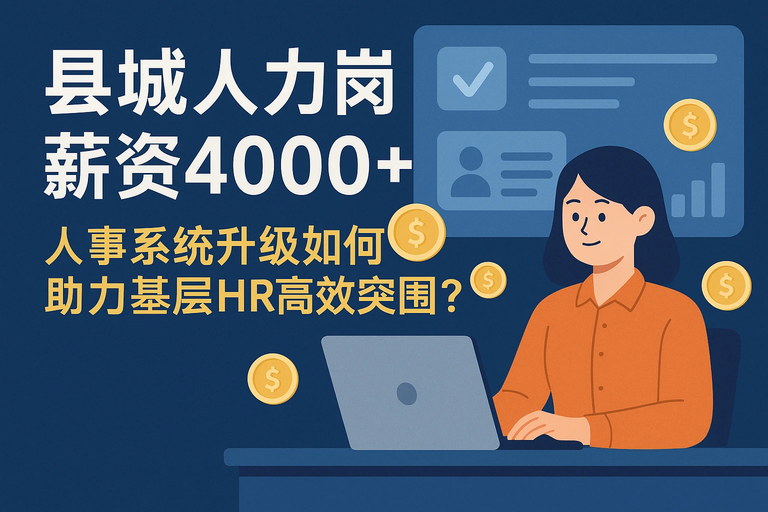 县城人力岗薪资4000+：人事系统升级如何助力基层HR高效突围？