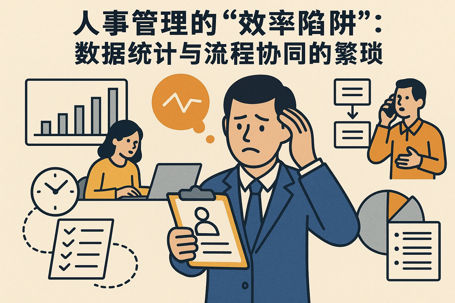 2. 人事管理的“效率陷阱”：数据统计与流程协同的繁琐