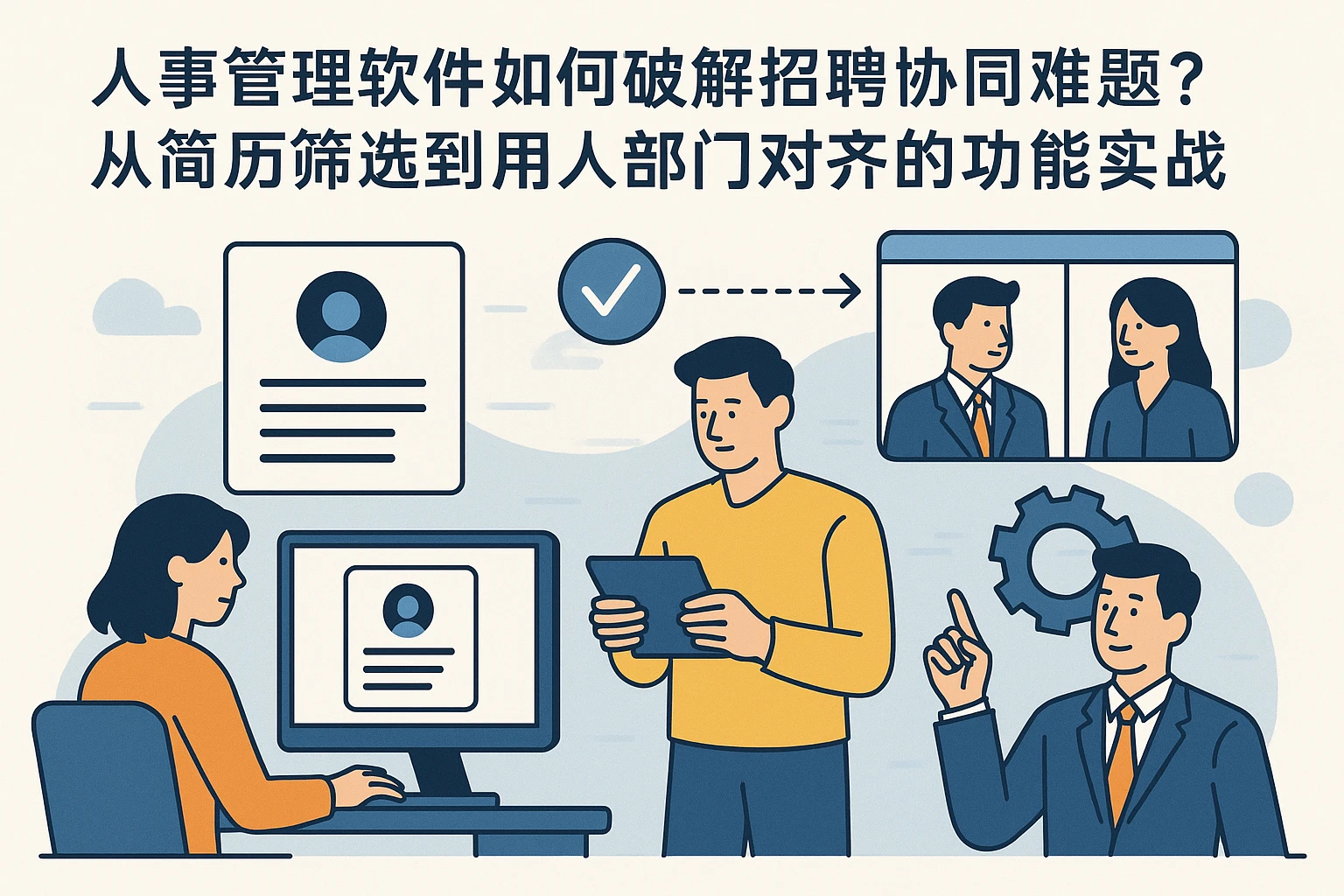 人事管理软件如何破解招聘协同难题？从简历筛选到用人部门对齐的功能实战