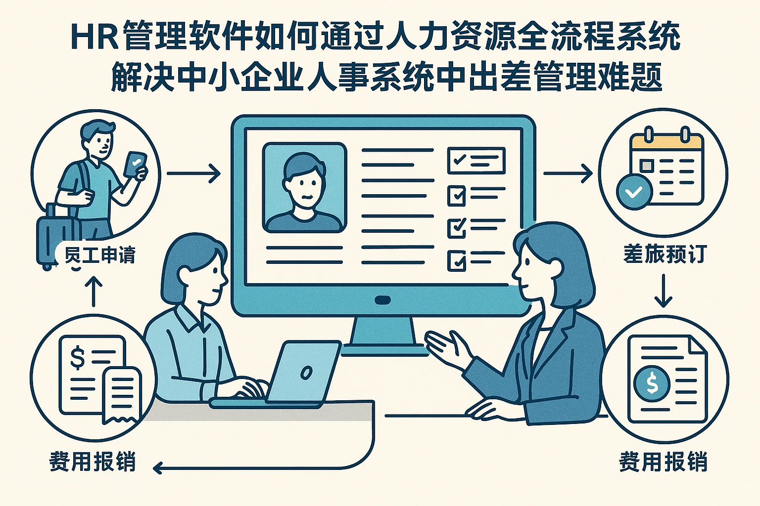 HR管理软件如何通过人力资源全流程系统解决中小企业人事系统中的出差管理难题