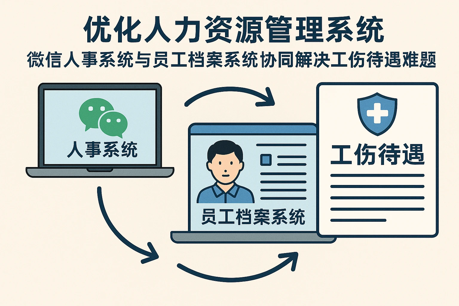 优化人力资源管理系统,微信人事系统与员工档案系统协同解决工伤待遇难题