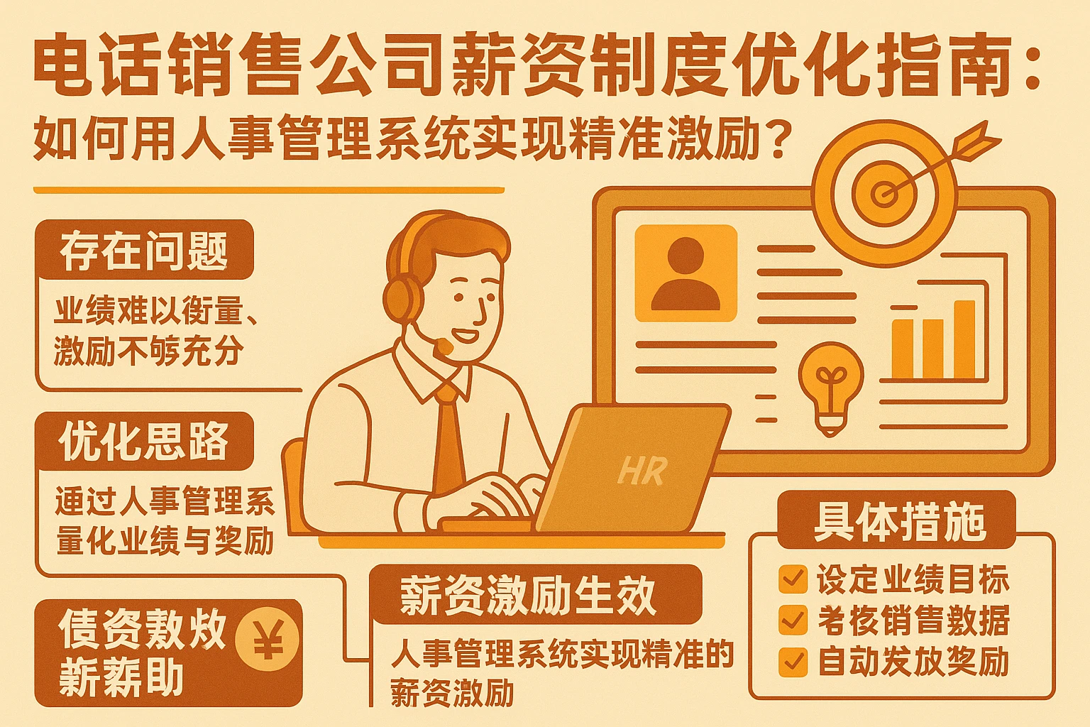 电话销售公司薪资制度优化指南：如何用人事管理系统实现精准激励？