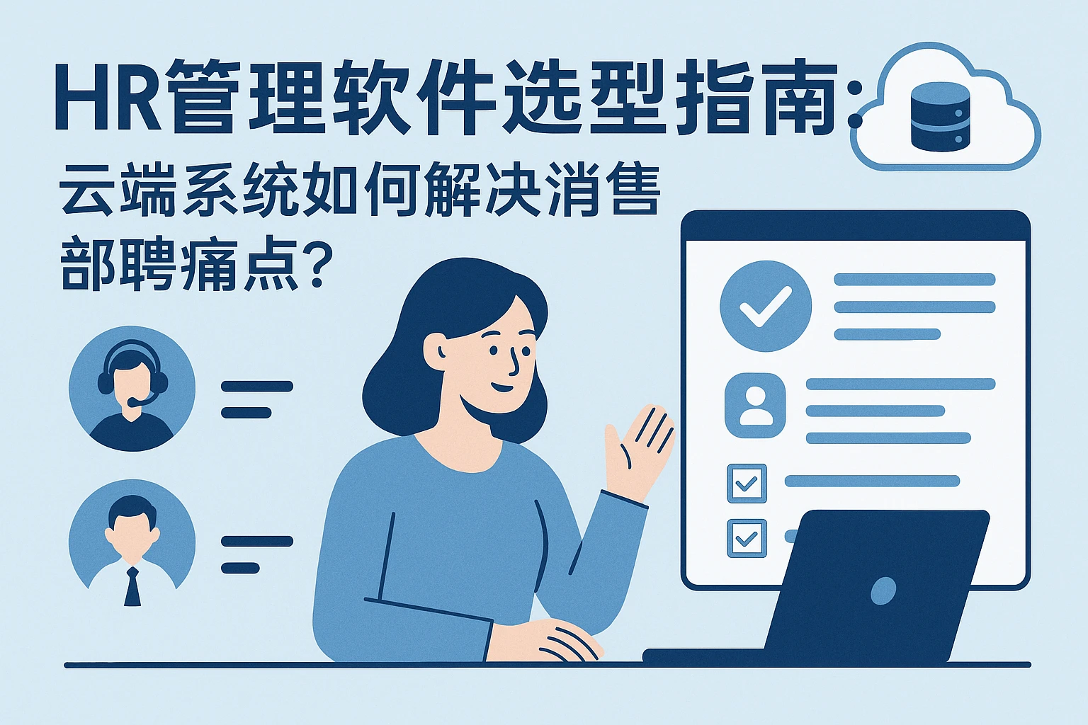 HR管理软件选型指南：云端系统如何解决销售客服招聘痛点？