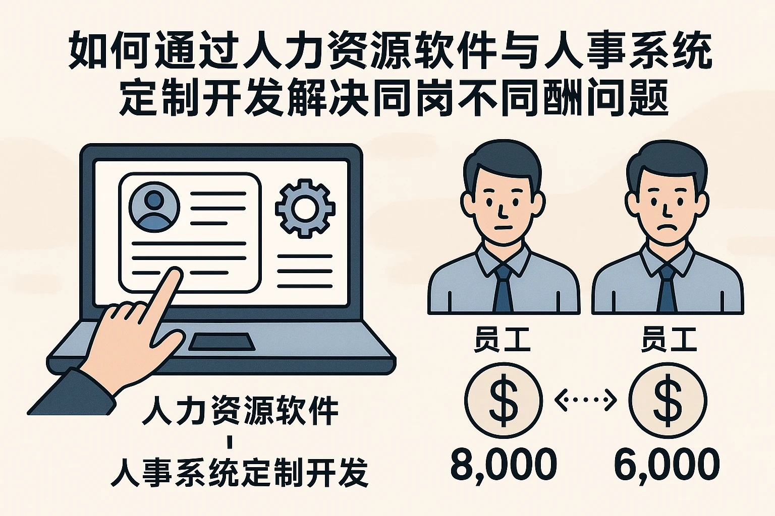 如何通过人力资源软件与人事系统定制开发解决同岗不同酬问题