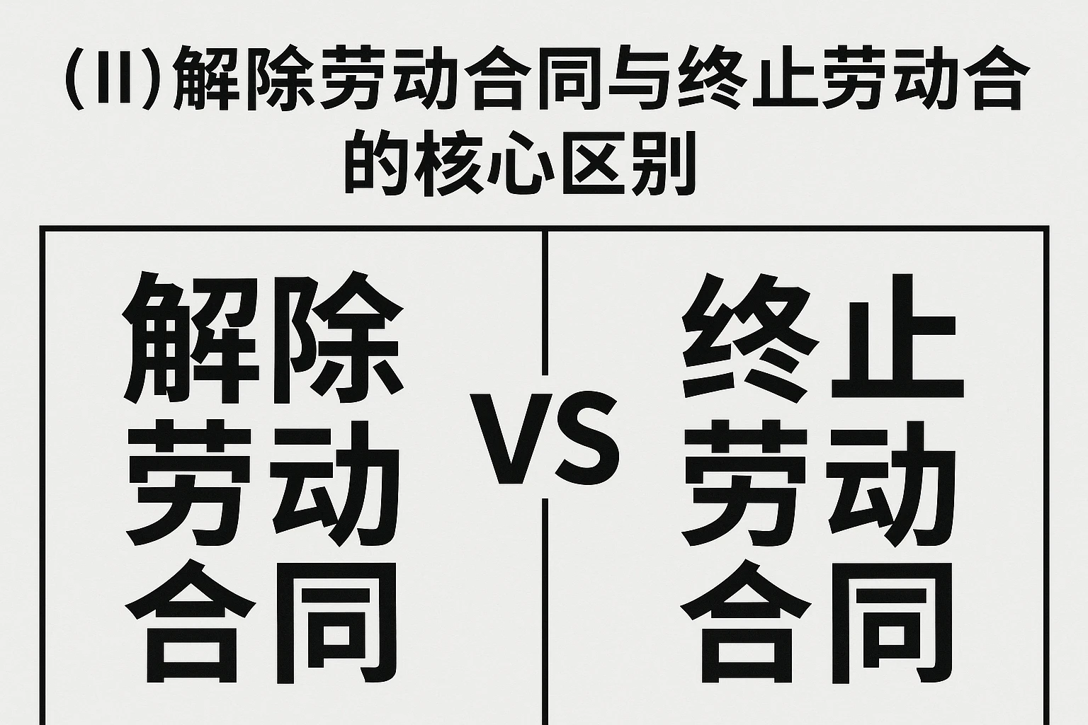 （二）解除劳动合同与终止劳动合同的核心区别