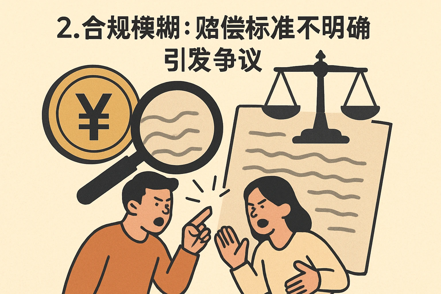 2. 合规模糊：赔偿标准不明确引发争议