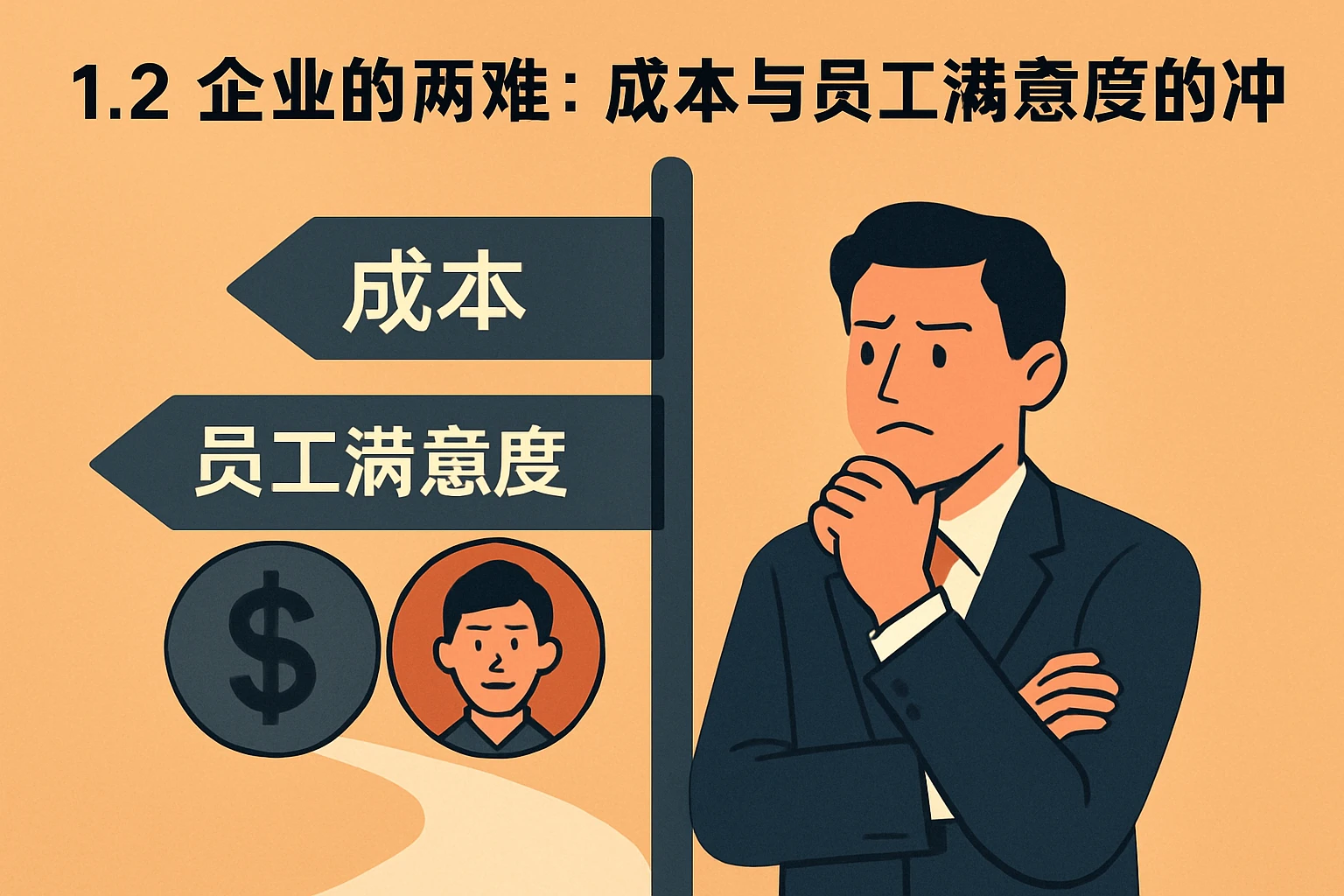 1.2 企业的两难:成本与员工满意度的冲突