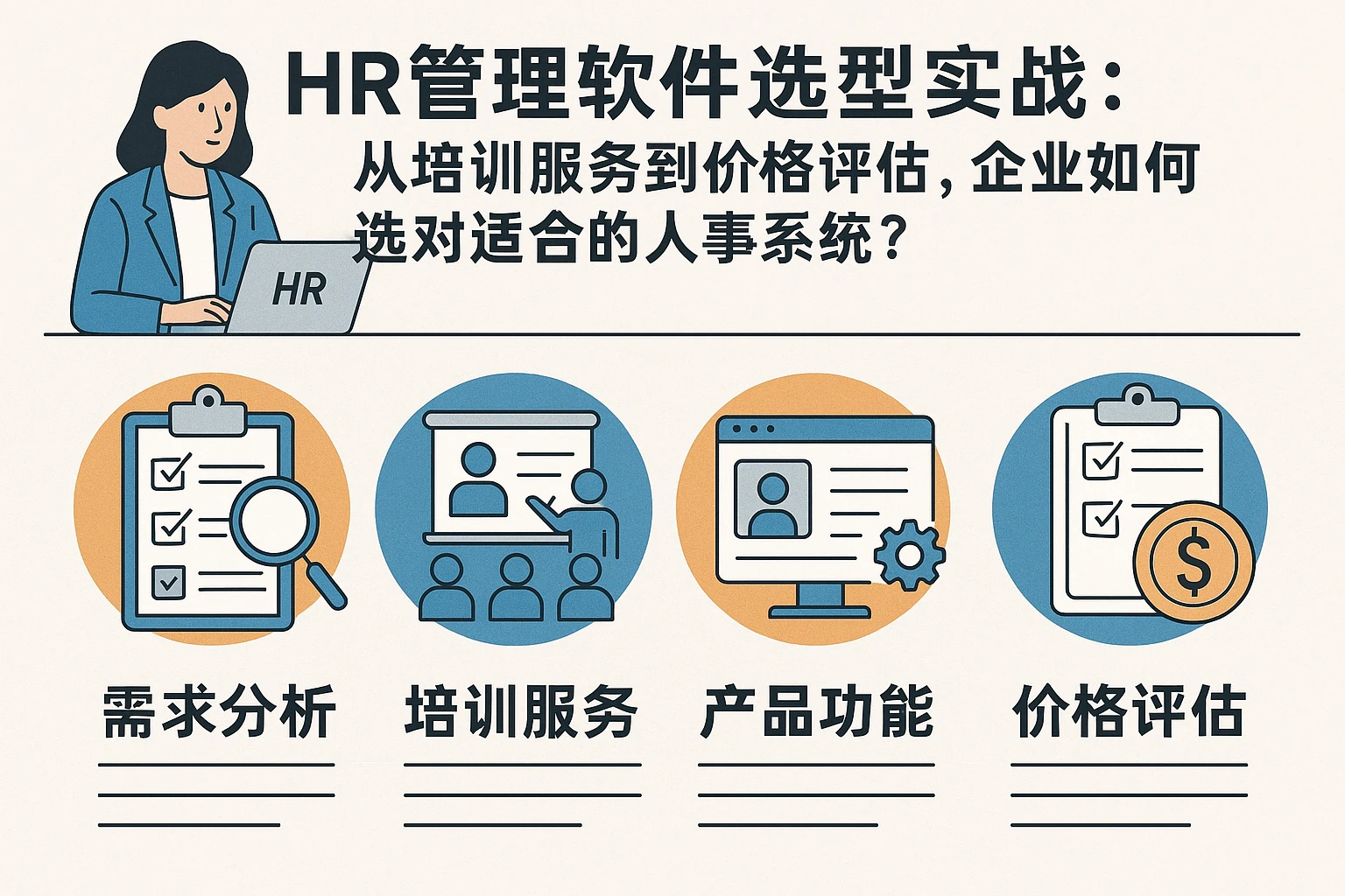 HR管理软件选型实战：从培训服务到价格评估，企业如何选对适合的人事系统？