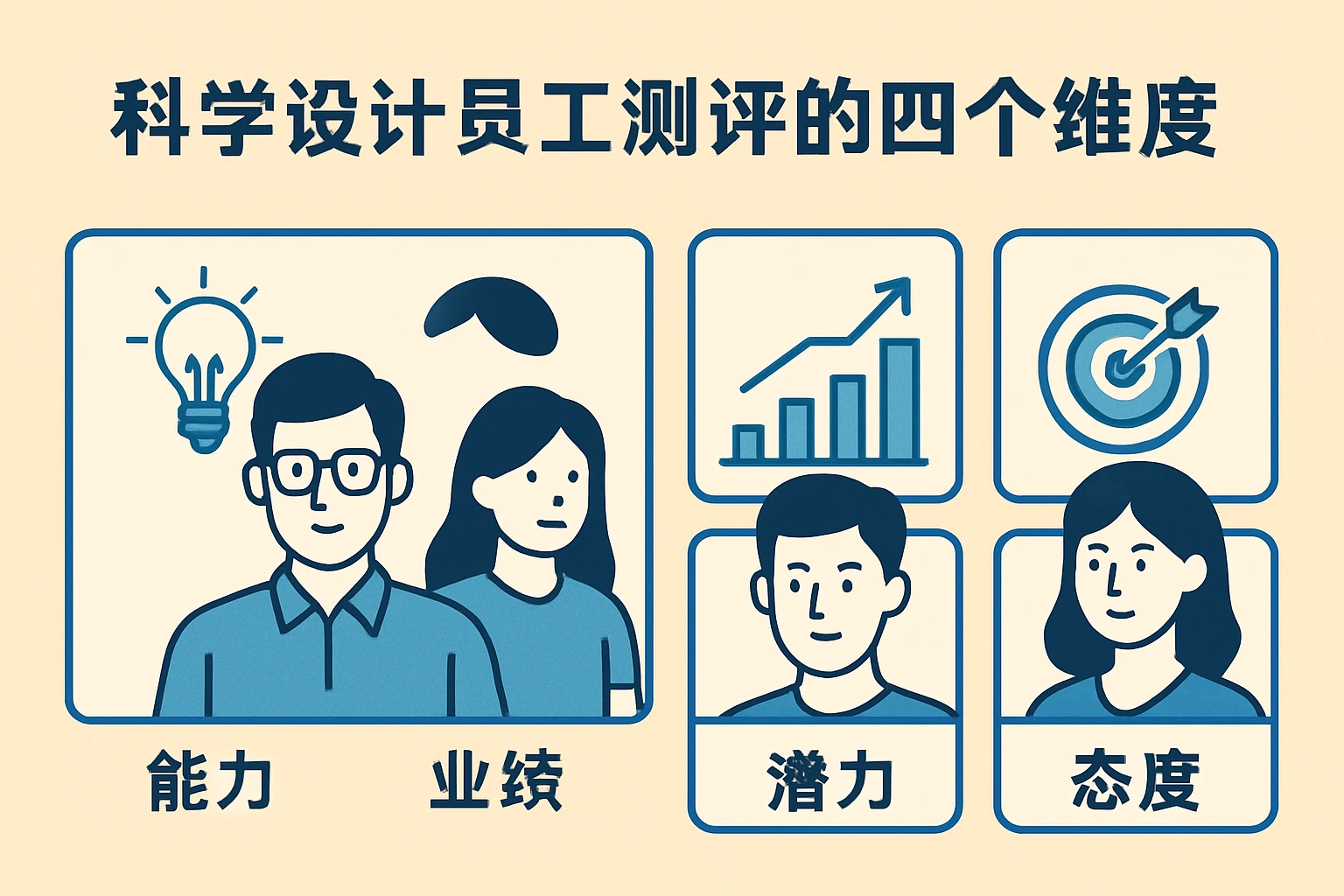 科学设计员工测评的四个维度