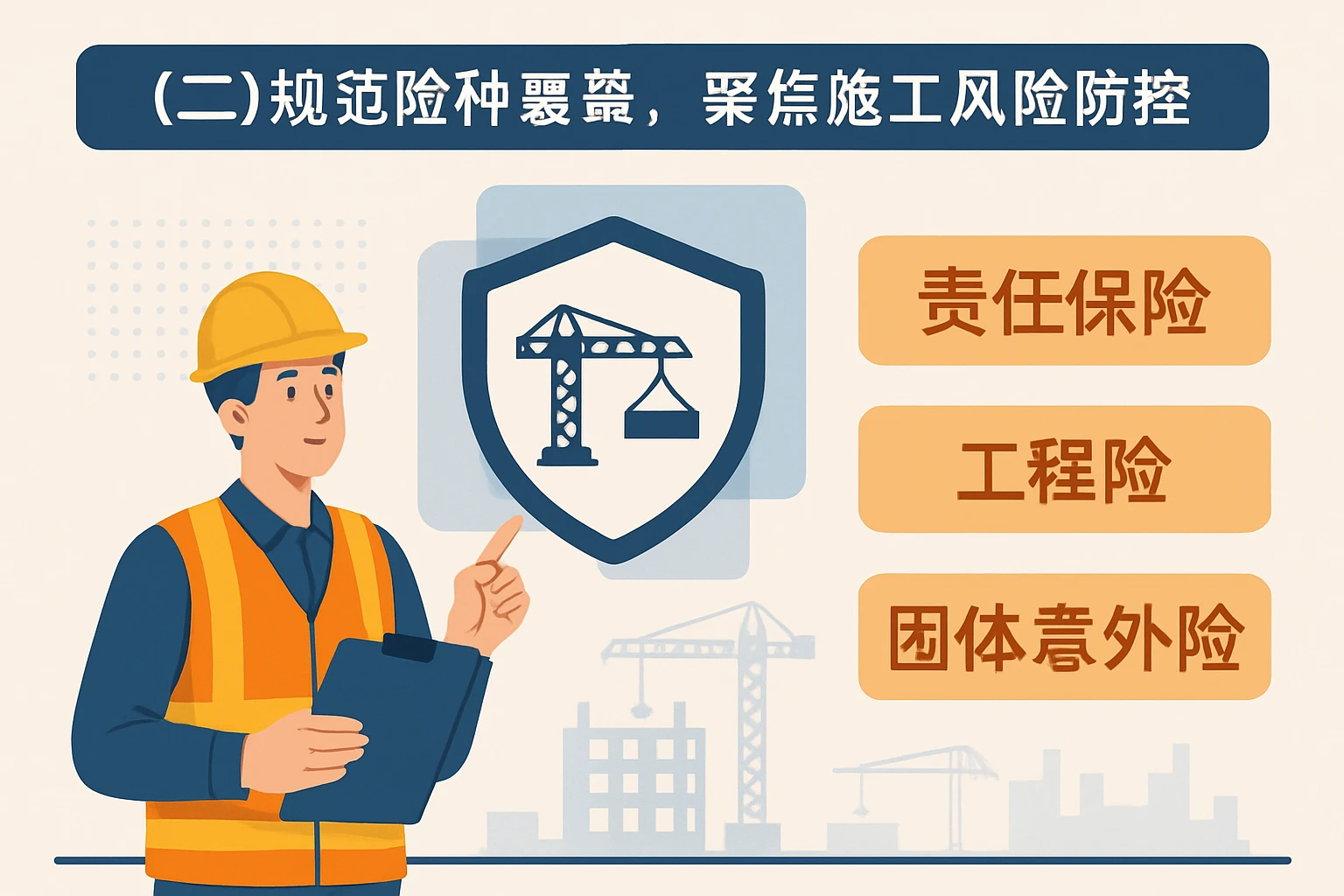 （二）规范险种覆盖，聚焦施工风险防控