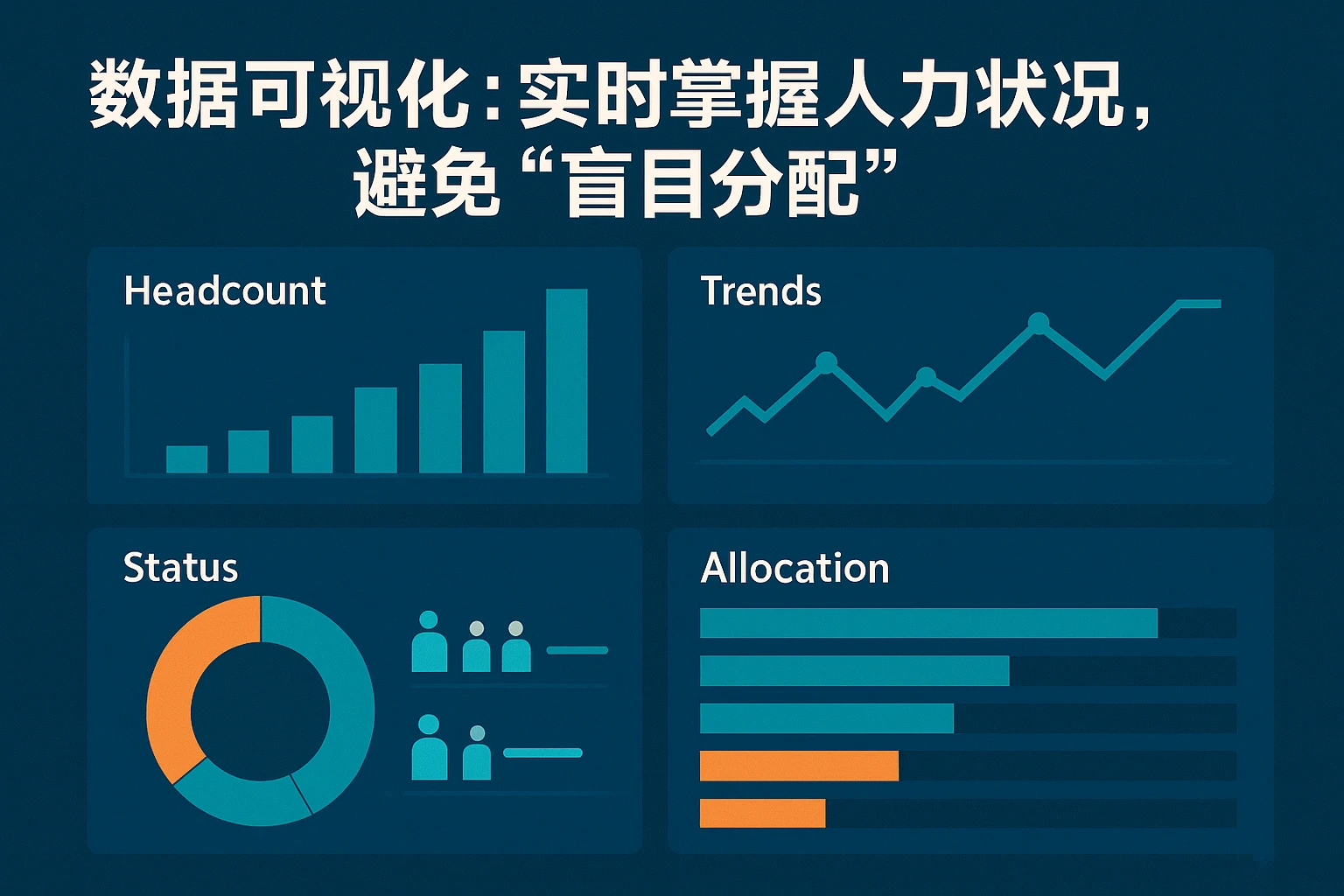 2. 数据可视化:实时掌握人力状况,避免“盲目分配”