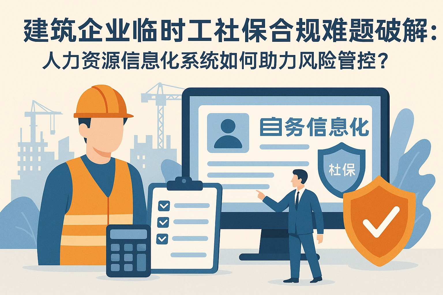 建筑企业临时工社保合规难题破解：人力资源信息化系统如何助力风险管控？