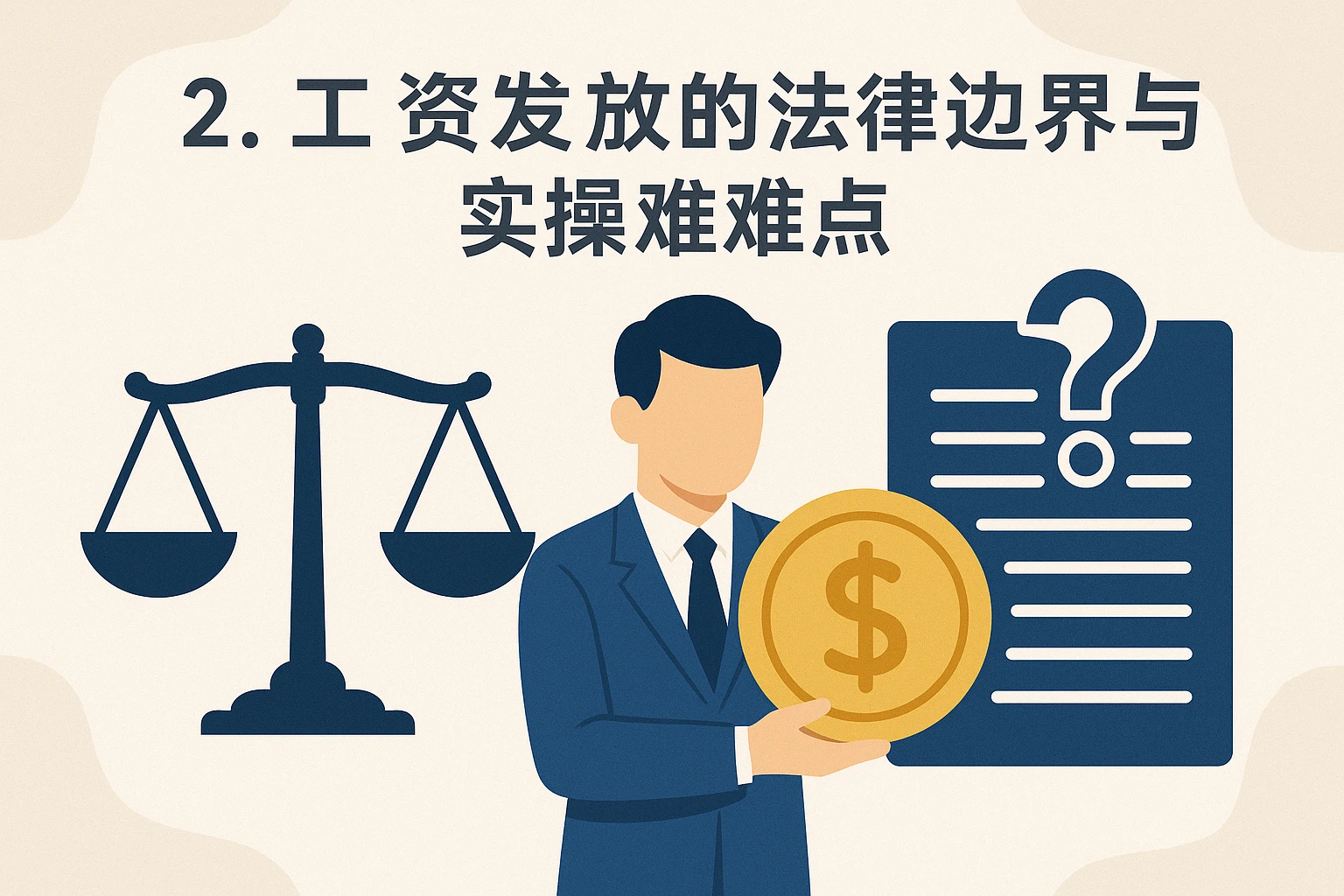 2. 工资发放的法律边界与实操难点