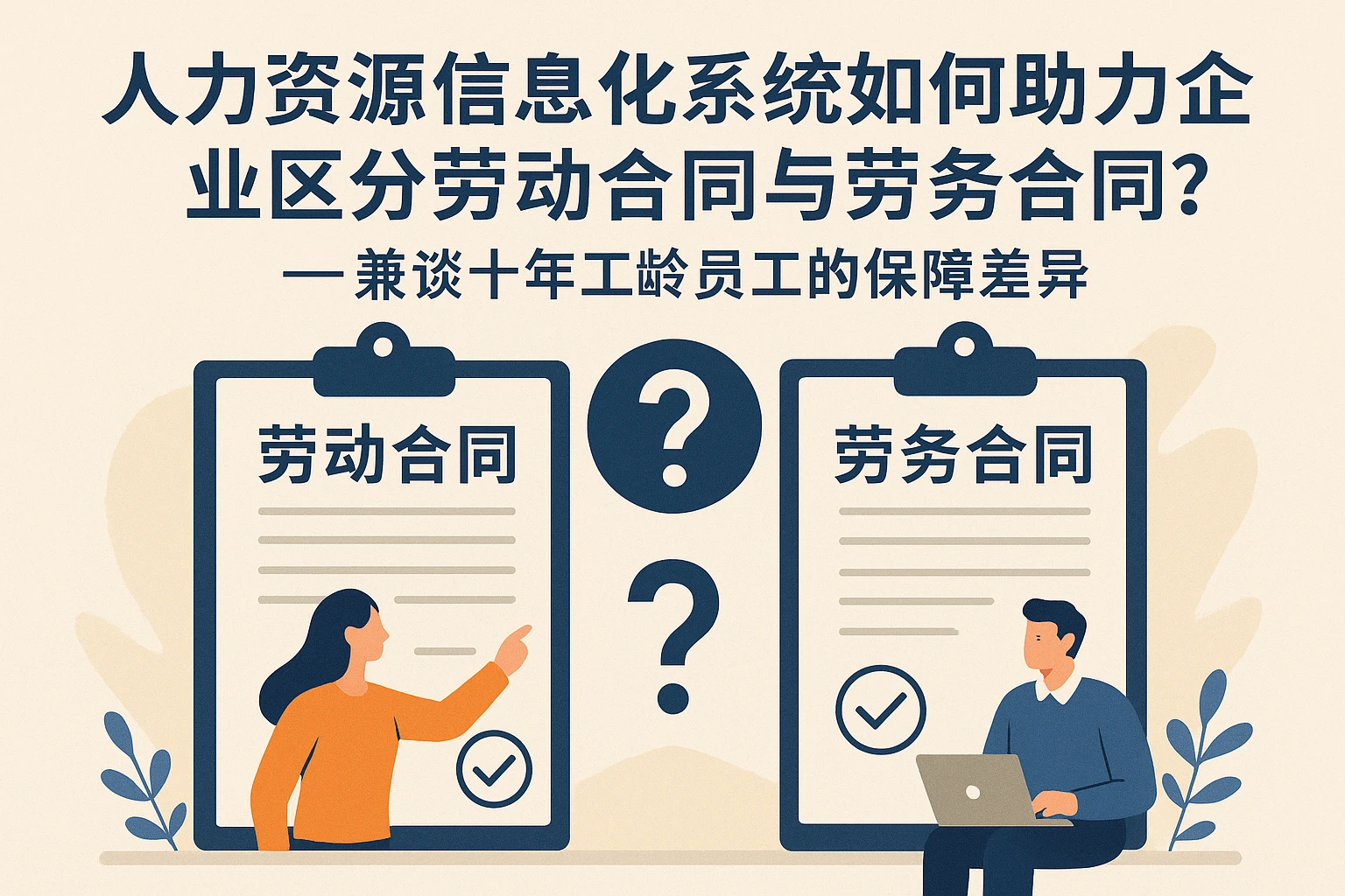 人力资源信息化系统如何助力企业区分劳动合同与劳务合同?——兼谈十年工龄员工的保障差异