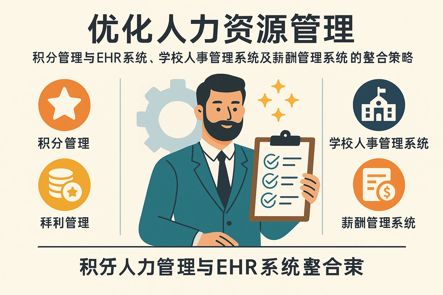 优化人力资源管理：积分管理与ehr系统、学校人事管理系统及薪酬管理系统的整合策略