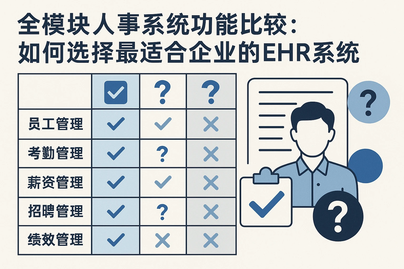 全模块人事系统功能比较：如何选择最适合企业的EHR系统