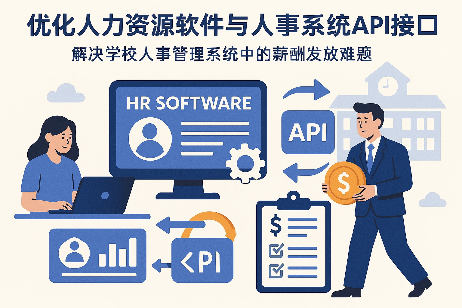 优化人力资源软件与人事系统API接口，解决学校人事管理系统中的薪酬发放难题