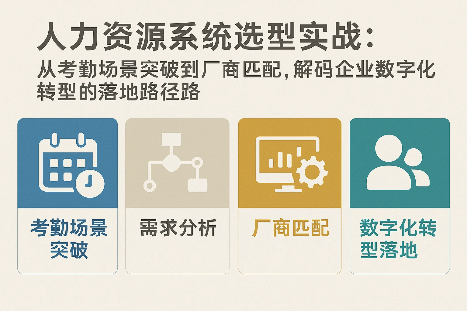 人力资源系统选型实战：从考勤场景突破到厂商匹配，解码企业数字化转型的落地路径