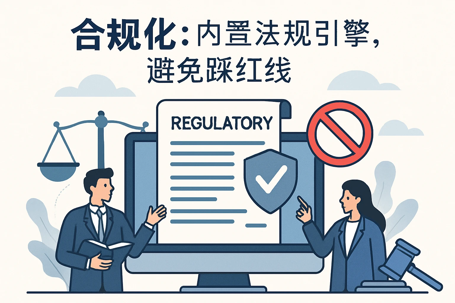 1. 合规化：内置法规引擎，避免踩红线