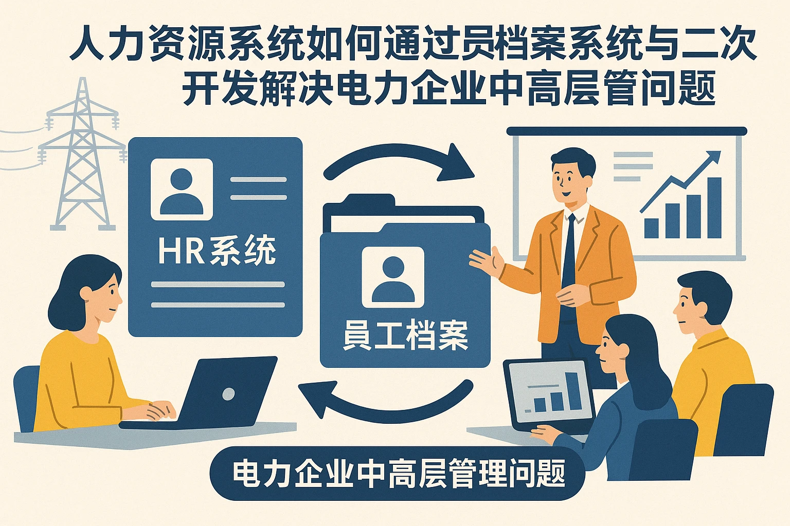 人力资源系统如何通过员工档案系统与二次开发解决电力企业中高层管理问题