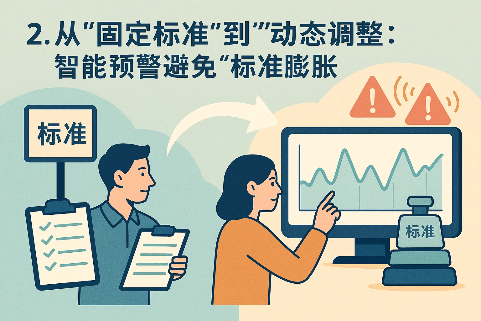 2. 从“固定标准”到“动态调整”:智能预警避免“标准膨胀”