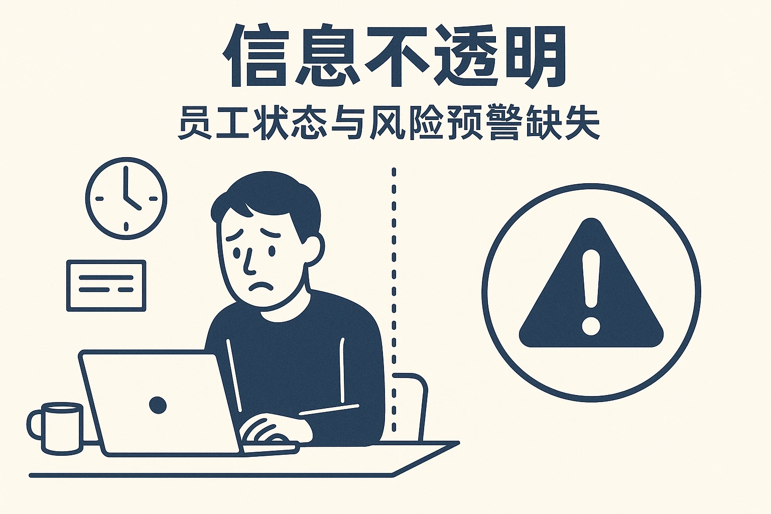 2. 信息不透明：员工状态与风险预警缺失