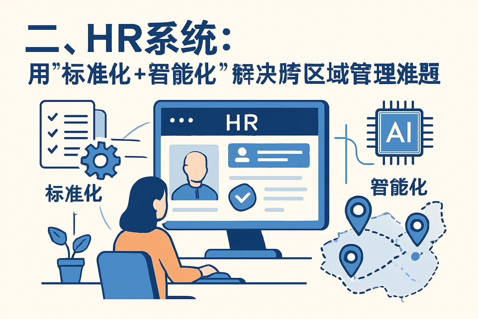 二、HR系统:用“标准化+智能化”解决跨区域管理难题