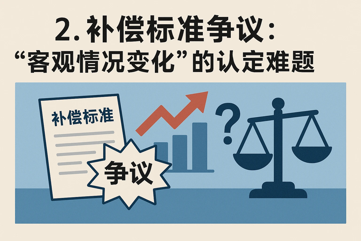 2. 补偿标准争议：“客观情况变化”的认定难题