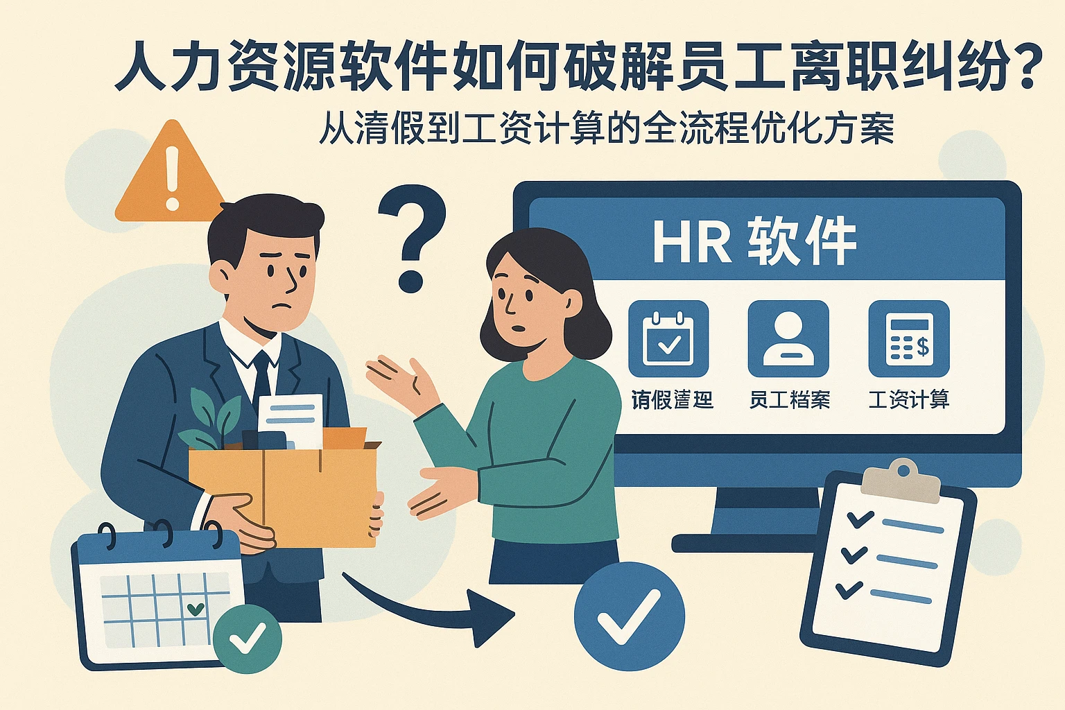 人力资源软件如何破解员工离职纠纷？从请假到工资计算的全流程优化方案