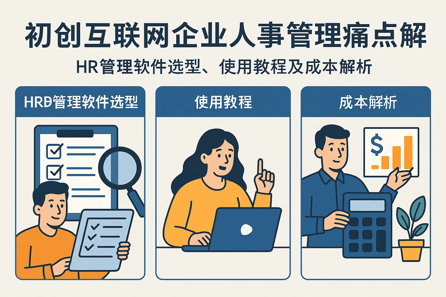 初创互联网企业人事管理痛点解决：HR管理软件选型、使用教程及成本解析