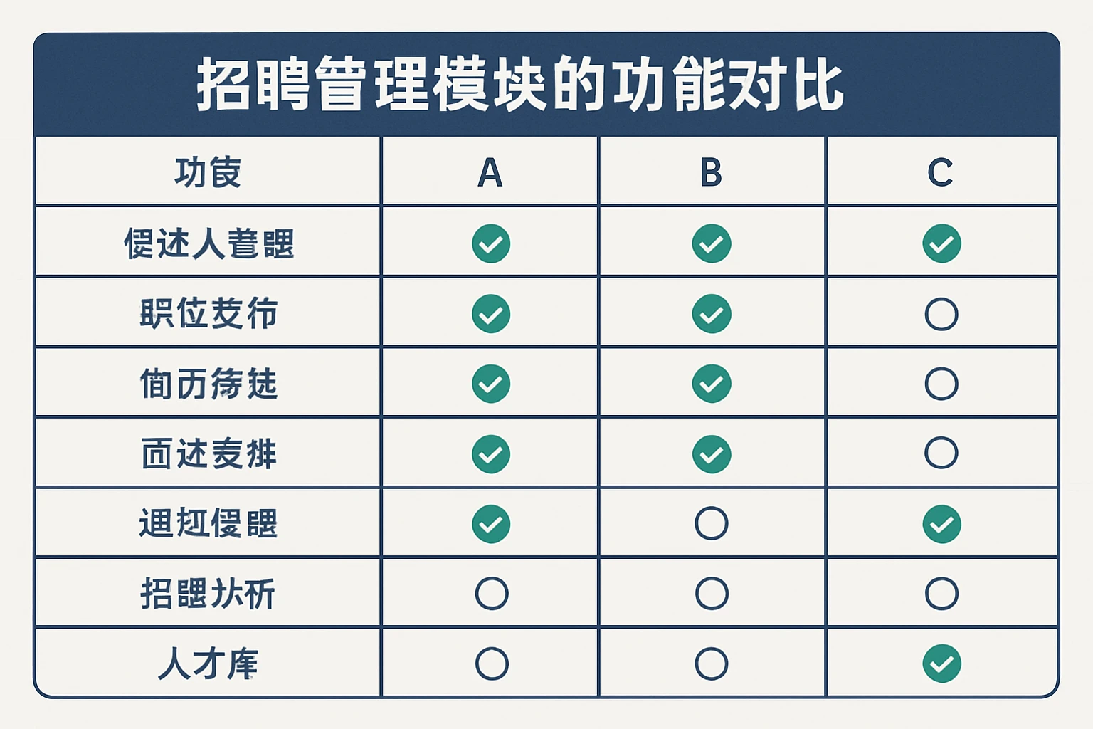 招聘管理模块的功能对比