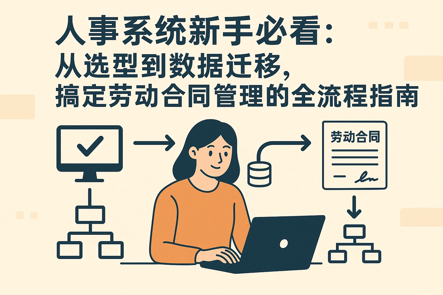 人事系统新手必看:从选型到数据迁移,搞定劳动合同管理的全流程指南