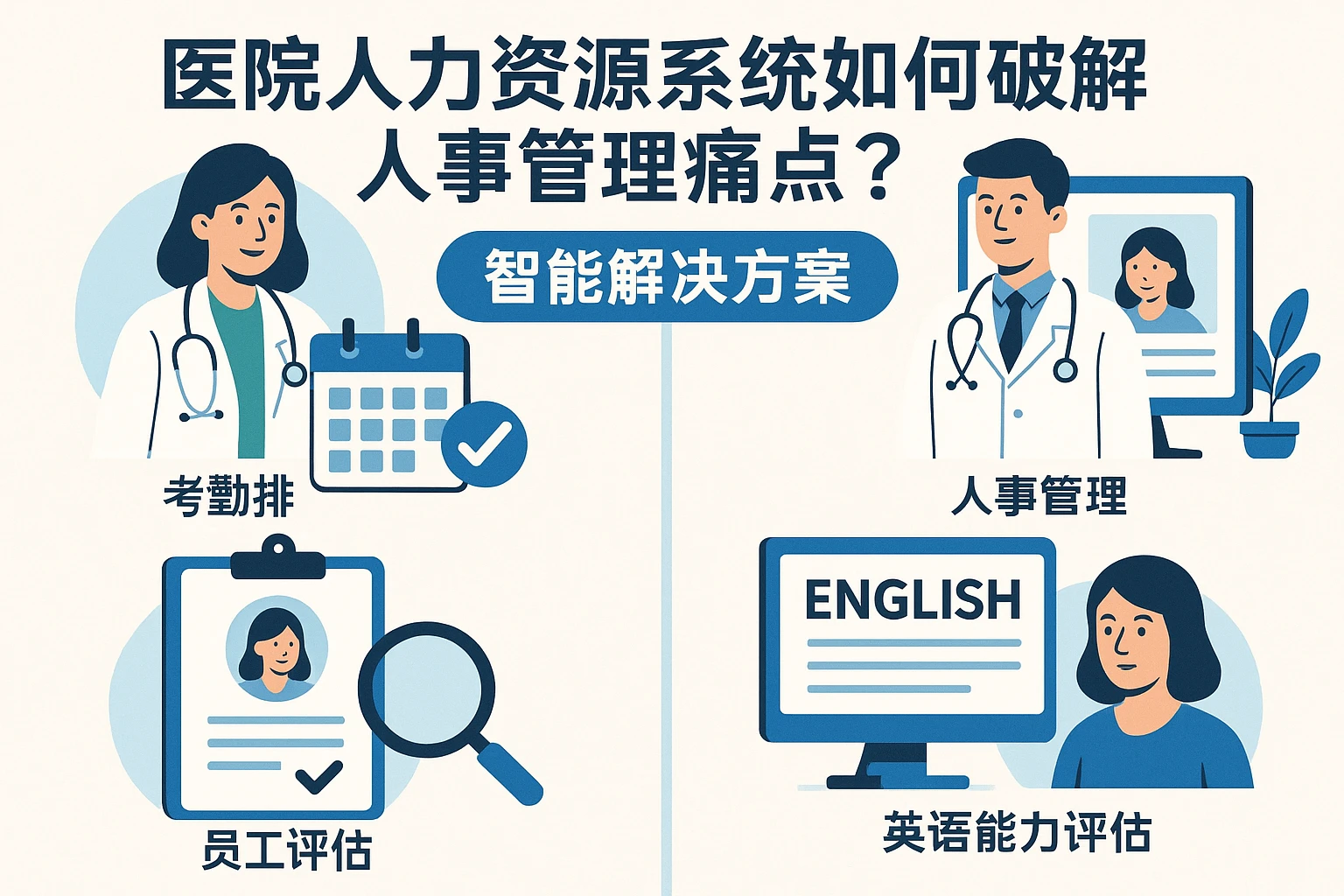 医院人力资源系统如何破解人事管理痛点？从考勤排班到英语能力评估的智能解决方案