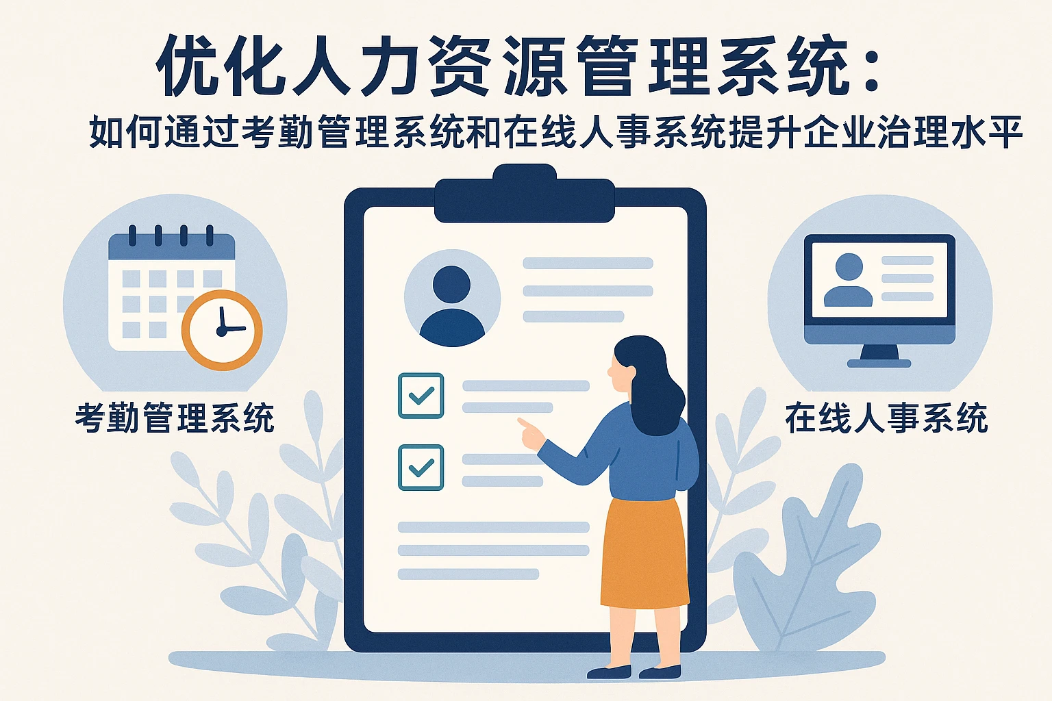 优化人力资源管理系统:如何通过考勤管理系统和在线人事系统提升企业治理水平